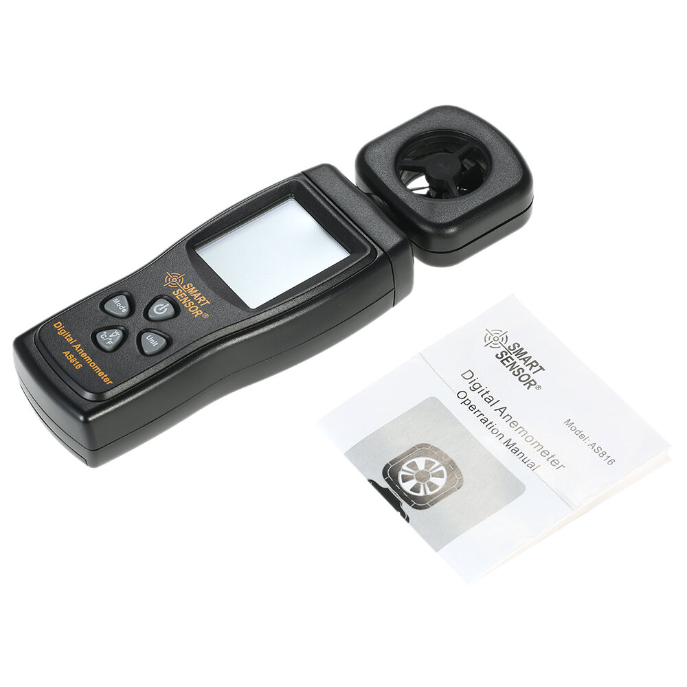 Анемометры И Балометры SMART SENSOR Mini Anemometer LCD Цифровой измеритель скорости ветра Измерение