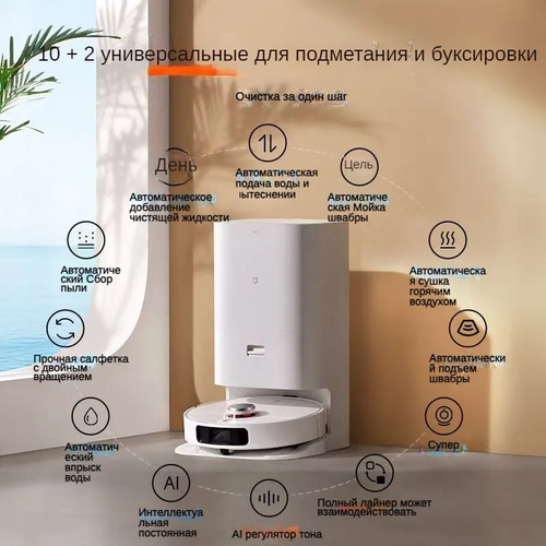 Робот-пылесос Xiaomi Mijia 1S влажная и сухая уборка управление со смартфона 40500₽