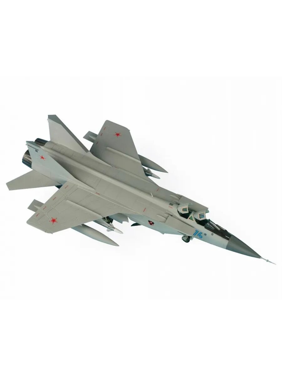 Самолет "МиГ-31" ZVEZDA 119 деталей, масштаб 1:72, сборная модель — фото 1