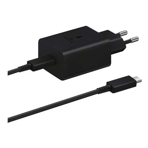 Сетевое зарядное устройство Samsung USB-C 45W + кабель Type-C to Type-C 1.8м (EP-T4511), цвет черный