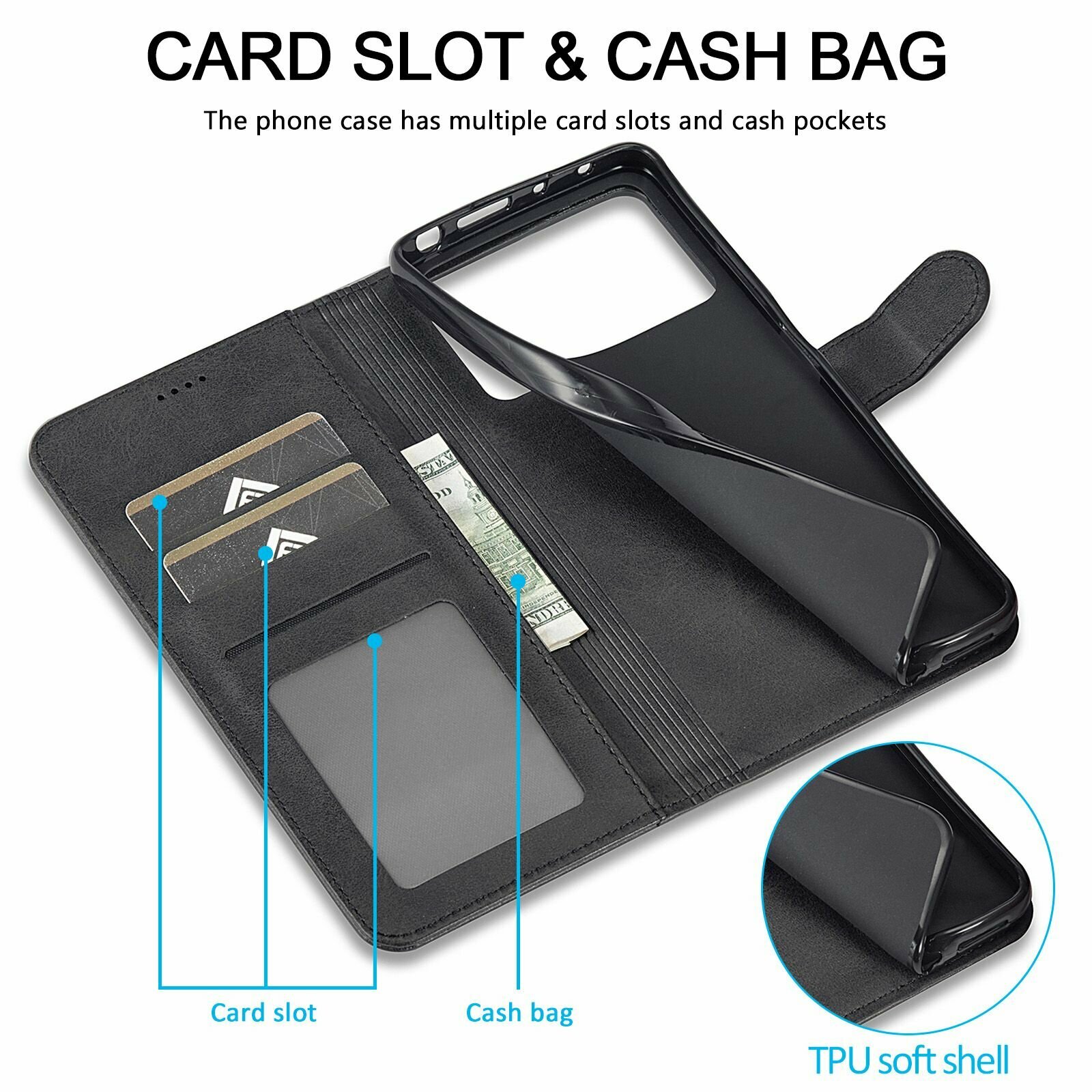 Электронные Книги Xiaomi LCIMEEKE Кожаный книжка чехол для Xiaomi Poco M4 Pro 4G / Сяоми Поко М4 Про 4Г с визитницей из экокожи