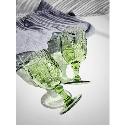 Набор бокалов зеленые 