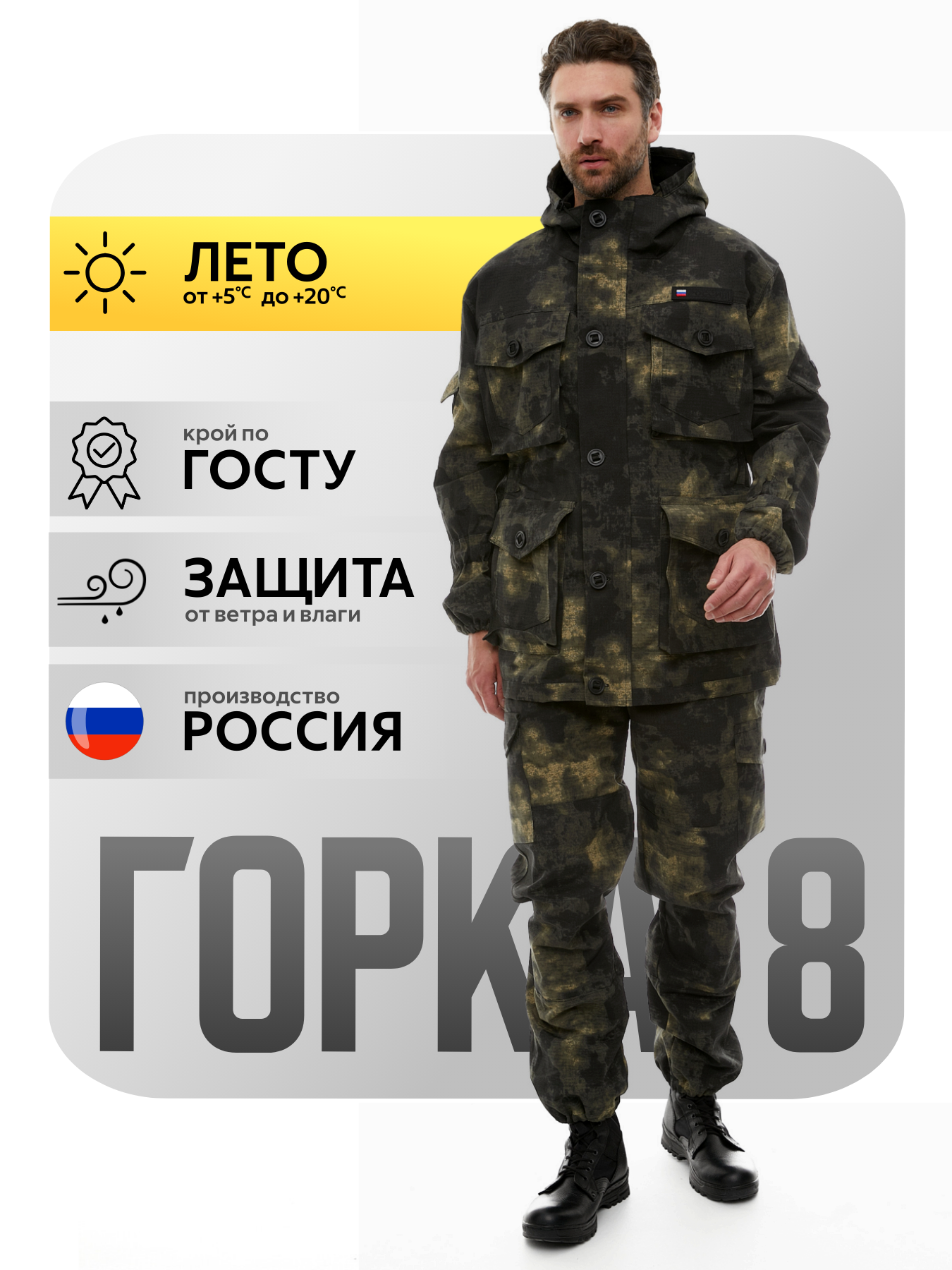 Костюм Горка 8 Савва Морозов, Rip-Stop, Тактический, Туристический, Летний