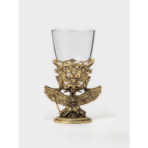 Рюмки для водки Герб подарочный набор на 3 персоны рюмка 50 мл цвет золото 2446₽