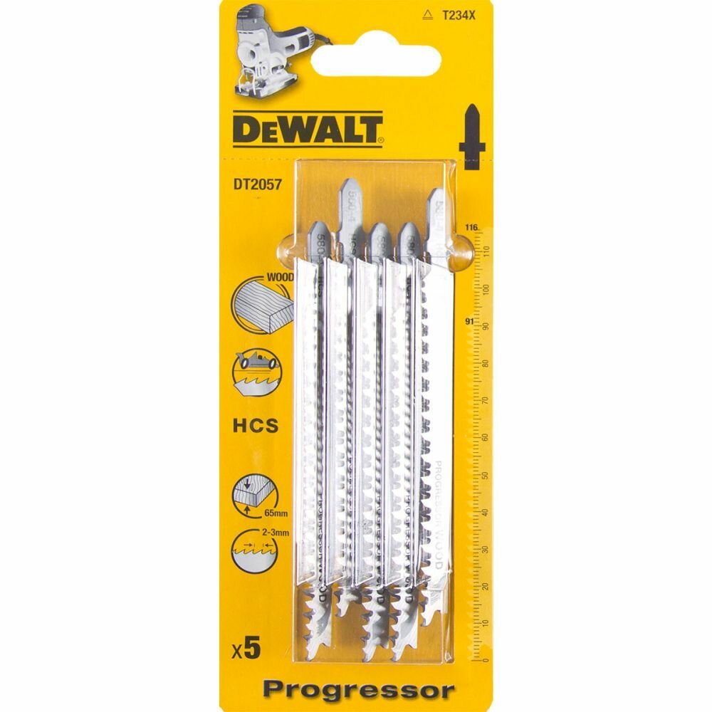 Пилки для лобзика DeWALT DT2057 T234Х 5шт.