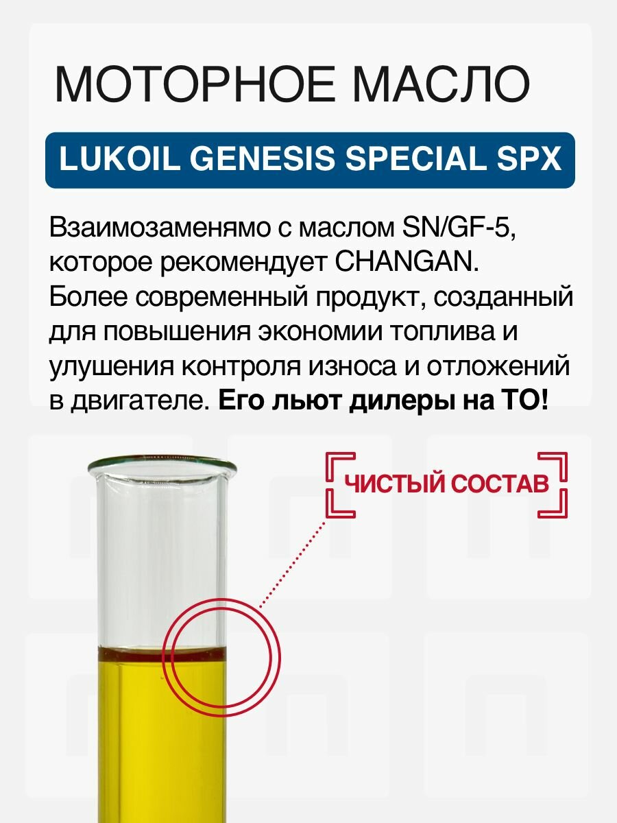 Набор для CHANGAN CS55PLUS, UNI-V, UNI-T 1.5 л и CS35PLUS 1,4 л синтетика LUKOIL SPECIAL 0W-20 фильтр H15002-1000-AB — фото 1