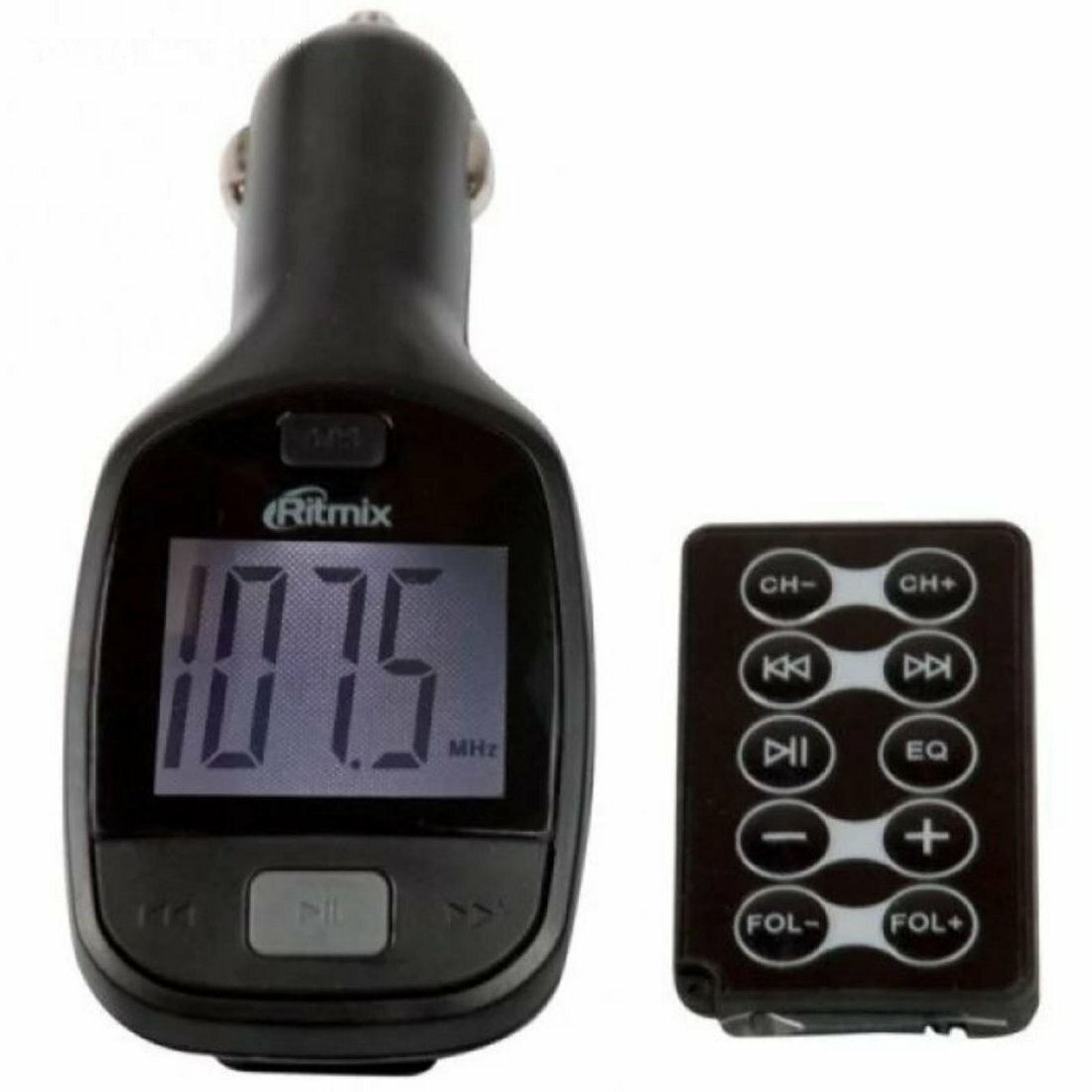Автомобильный FM-модулятор Ritmix FMT-A705 черный SD/MicroSD USB PDU (15118383)