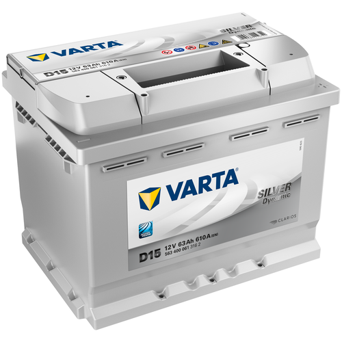 Аккумулятор Varta Silver Dynamic 63 А/Ч Обратная R+ D15 242x175x190 En610 А Varta арт. 563 400 061