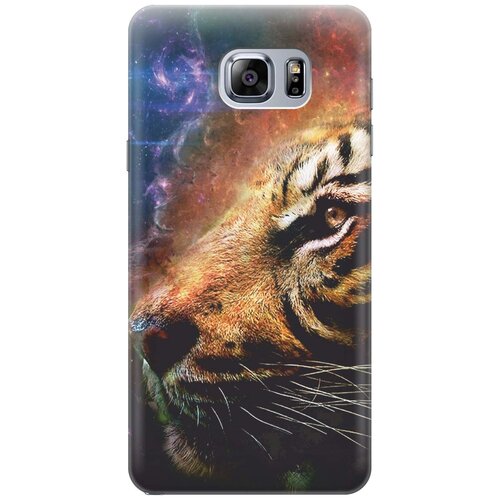 фото Cиликоновый чехол на samsung galaxy note 5 / самсунг ноут 5 с принтом "космический тигр" gosso
