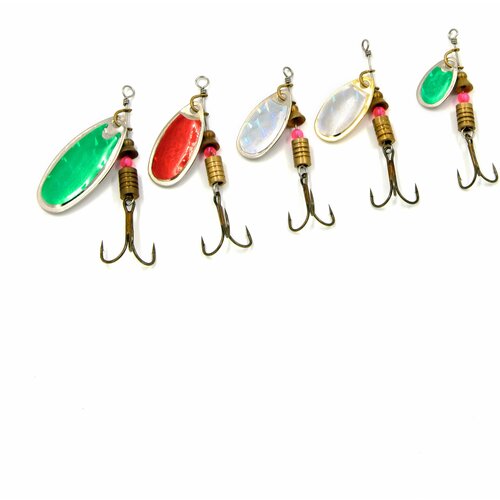 фото Вертушки рыболовные набор 00, 0, 1, 2, 3 / вертушка для щуки / блесна для рыбалки / блесна на окуня нет бренда