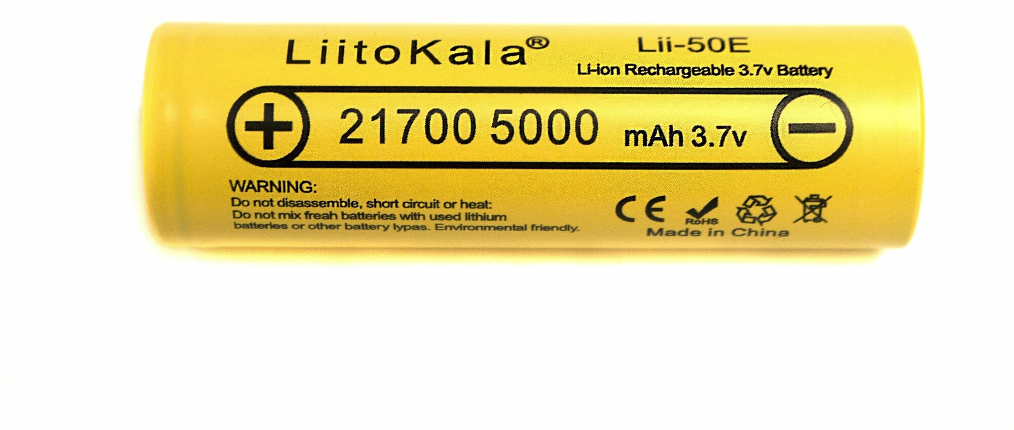 Аккумулятор liitokala lii-50e 21700 5000mAh с лентой под пайку