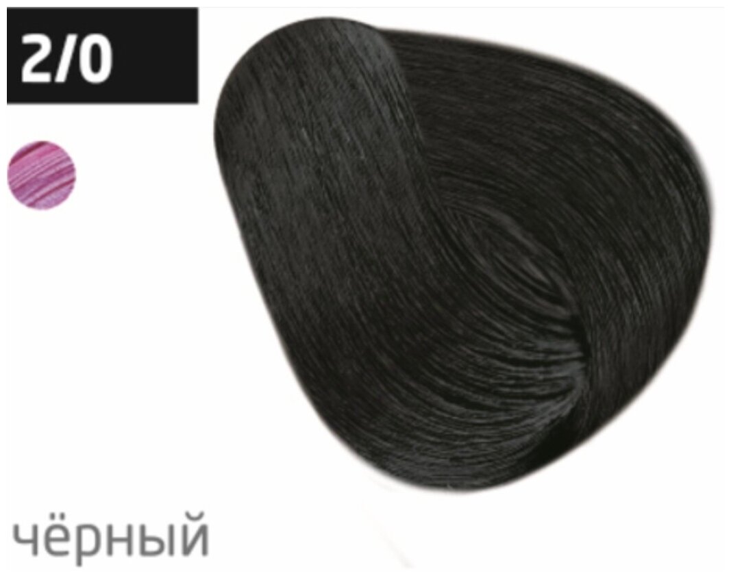 OLLIN Professional Color перманентная крем-краска для волос, 2/0 черный, 100 мл