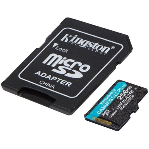 Карта памяти microSDXC Kingston Canvas Go! Plus 256Gb, UHS-I U3 A2 V30 (SDCG3/256Gb)