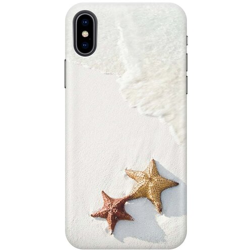 фото Gosso ультратонкий силиконовый чехол-накладка для apple iphone xs / x с принтом "две морские звезды"