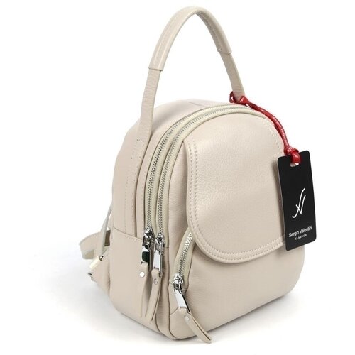фото Рюкзак sergio valentini sv-13062 хори, фактура гладкая, бежевый