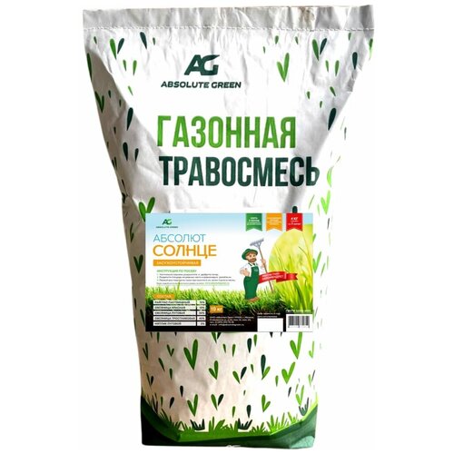 газонная смесь green edge lowmix низкорастущая 5 кг Газонная травосмесь ABSOLUTE GREEN Абсолют Солнце 10 кг 00000000352