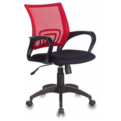 фото Офисное кресло экспресс офис 1 kc-1, обивка: текстиль, цвет: сиденье ткань tw-11 (черная)/cпинка сетка tw-35n (красная)