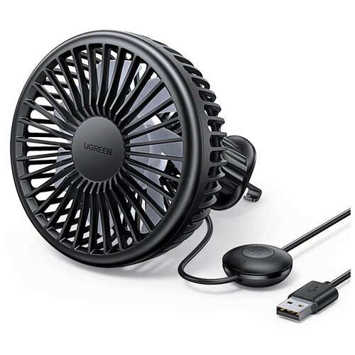 Вентилятор автомобильный UGREEN LP436 (10421) Air Vent Car Electric USB Fan чёрный