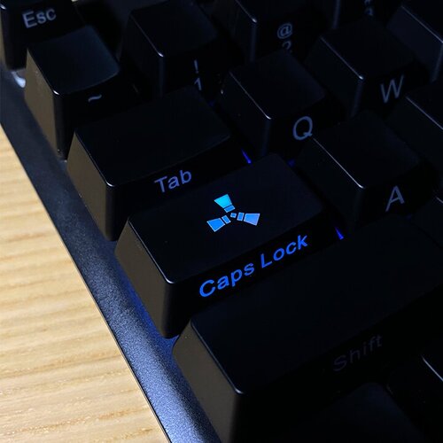 CAPSLOCK Кейкап Rust для механической клавиатуры – (черный, 1,75u, OEM R2)