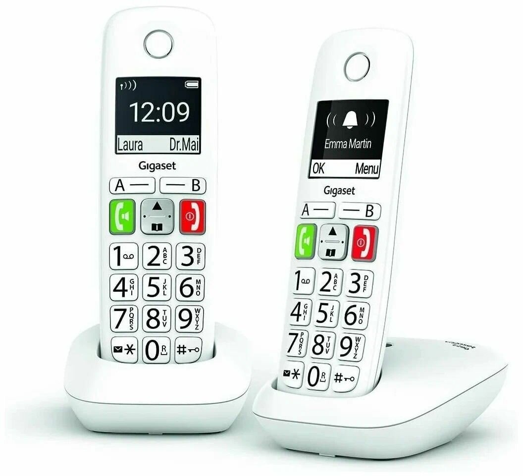 Радиотелефон Gigaset E290 Duo White