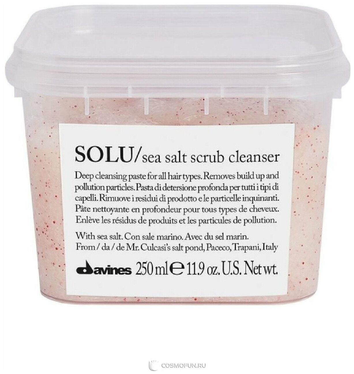 Скраб с морской солью Sea Salt Scrub Cleanser, 250 мл Davines - фото №7