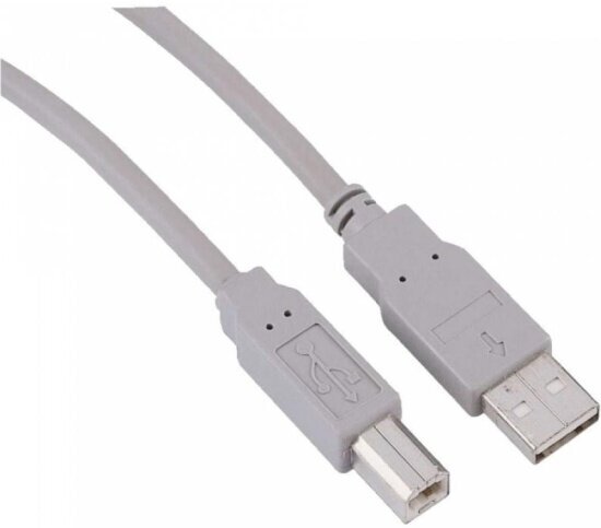 Кабель USB2.0 HAMA H-34694 (серый), USB A (m) - USB B (m), 1.5м [00034694] - фото №3