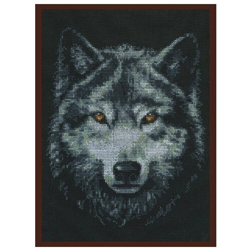 Набор для вышивания палитра арт.02.001 Взгляд волка 21х27 см