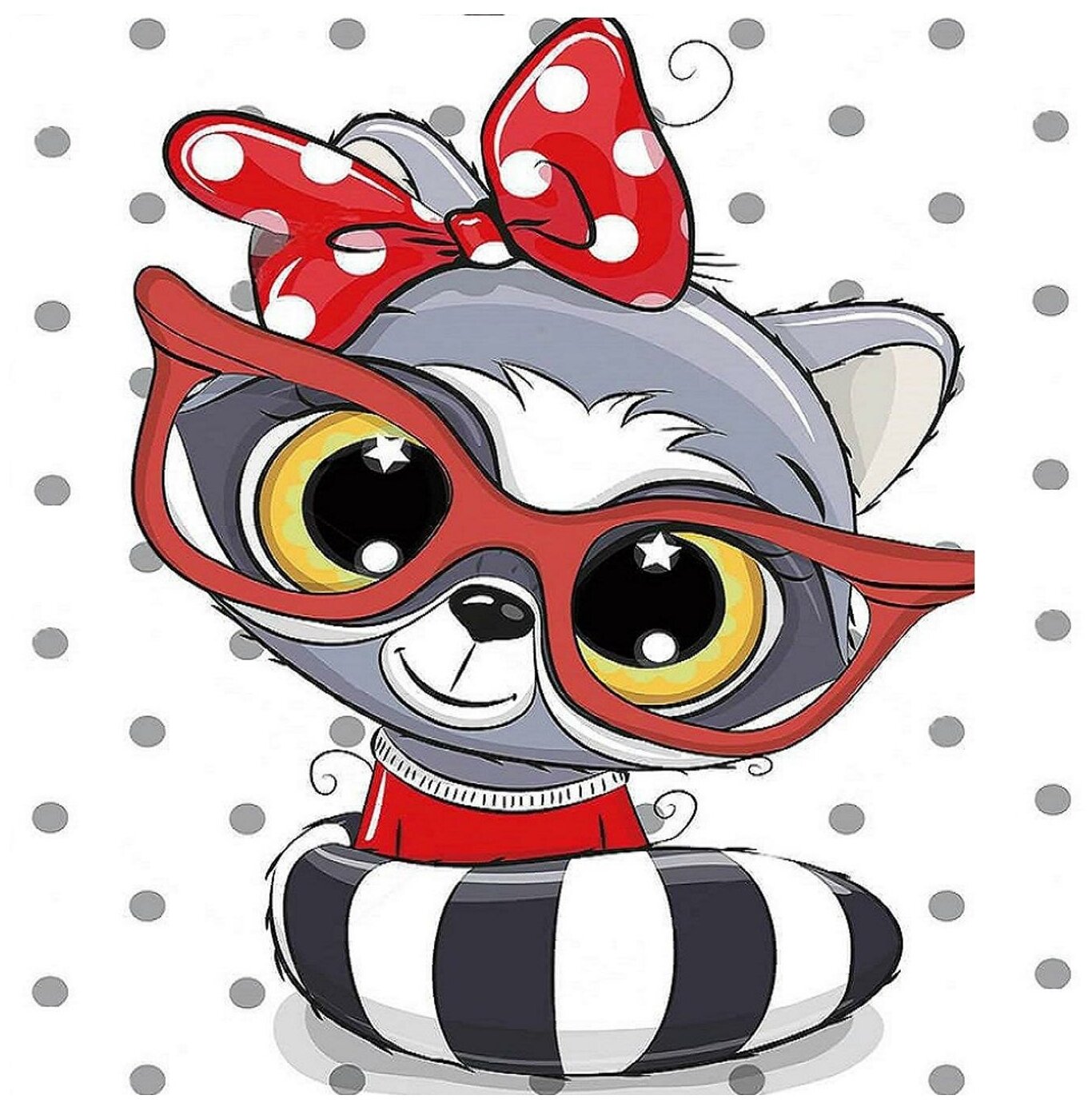 фото Алмазная мозаика Molly 20х20 см Малышка енот