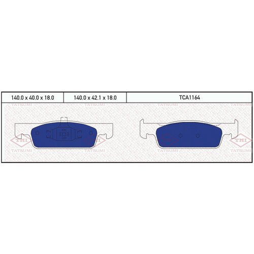 Колодки тормозные дисковые перед TMI TATSUMI TCA1164 2126₽