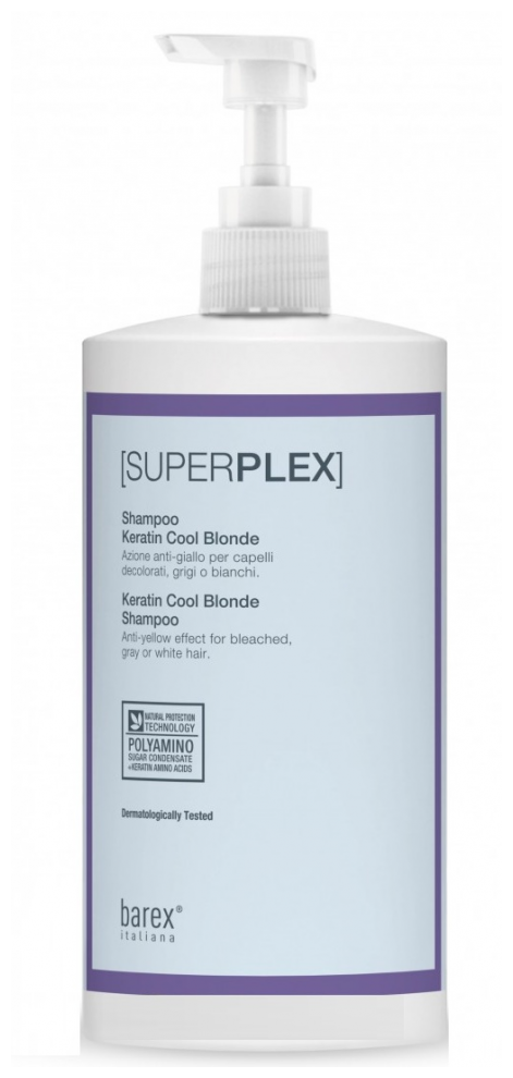 Barex шампунь Superplex Keratin Cool Blonde Shampoo для придания холодного оттенка, 750 мл