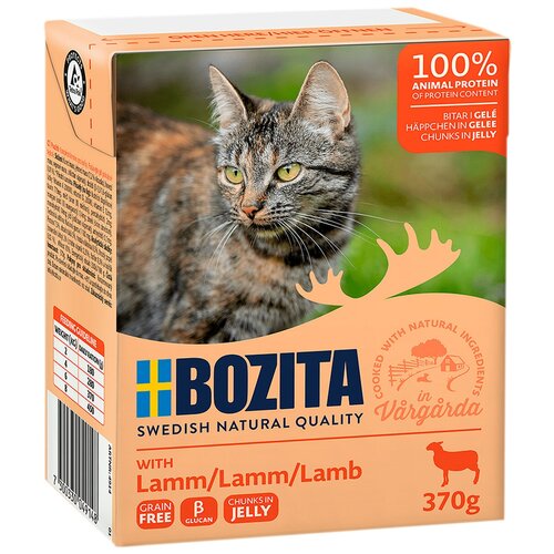 Консервы Bozita Tetra CiJ Lamb кусочки в желе с ягненком для кошек (370 г, Ягненок)