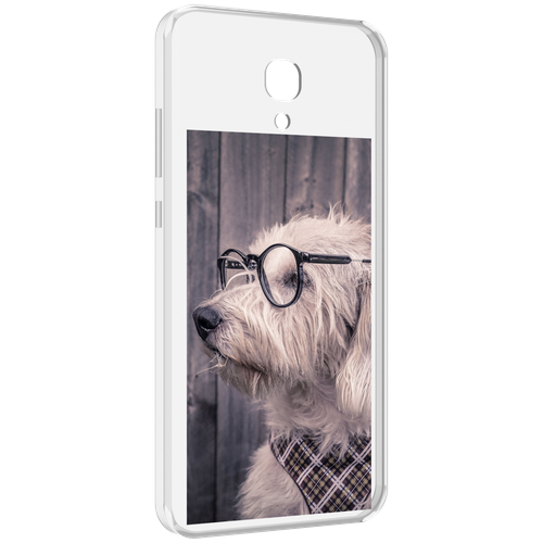 Чехол MyPads Собака-в-очках для Meizu M6 (M711Q) задняя-панель-накладка-бампер