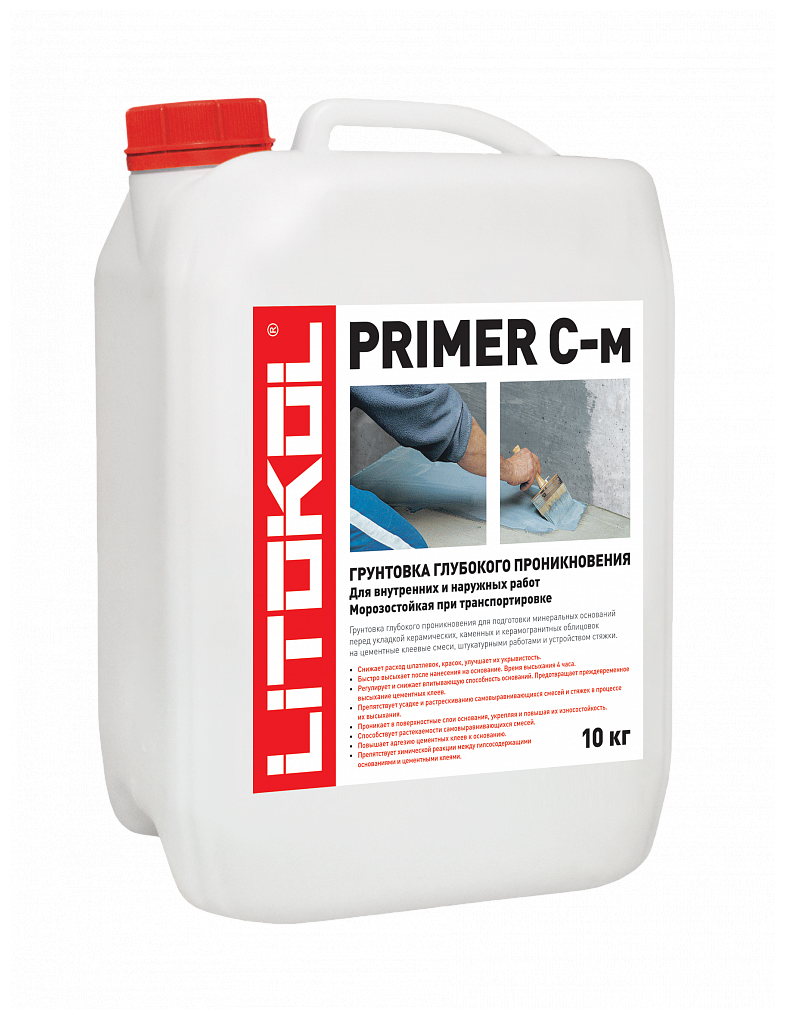 Litokol Primer C-м- грунтовка глубокого проникновения 10kg can 111990002 . - фотография № 4