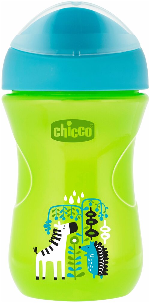 Поильник Chicco Easy Cup, 266 мл зеленый/голубой