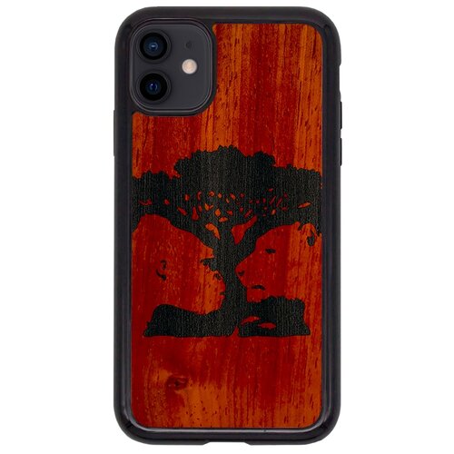 "Чехол T&C для iPhone 11 (айфон 11) Silicone Wooden Case Wild series Магическое дерево (Падук - Эвкалипт)"