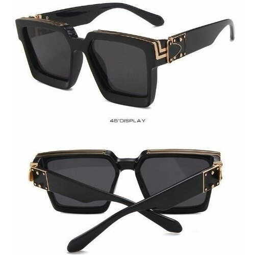 Солнцезащитные очки , черный женские квадратные пластиковые очки в стиле хип хоп в богемном стиле