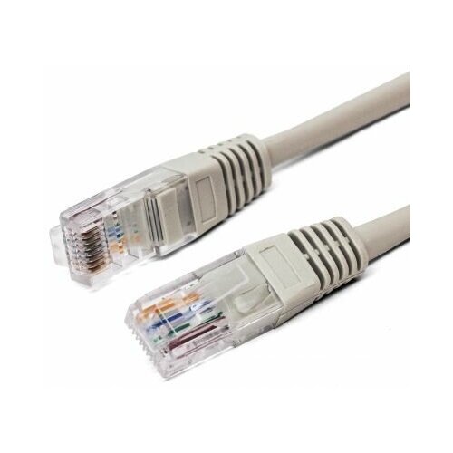 кабель патч корд u utp 6 кат 1м filum fl u6 1m bl 26awg 7x0 16 мм омедненный алюминий cca pvc синий Патч-корд U/UTP 6 кат. 3м Filum FL-U6-3M, кабель для интернета, 26AWG(7x0.16 мм), омедненный алюминий (CCA), PVC, серый