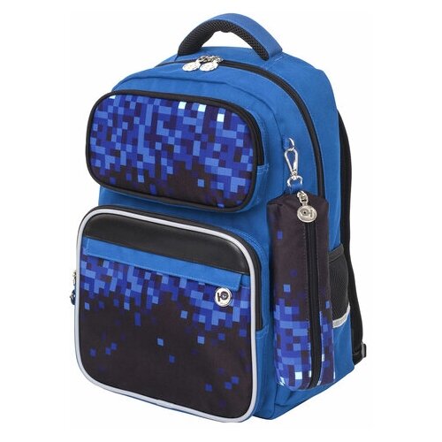 фото Рюкзак юнландия complete, с пеналом в комплекте, эрго-спинка, "pixels", 42х29х14 см, 229974