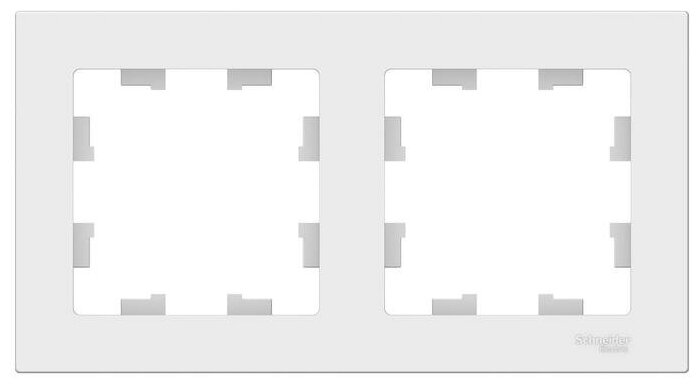 Рамка SE AtlasDesign, 2 поста, универсальная, белая, ATN000102