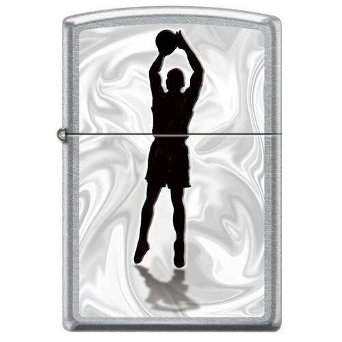 Оригинальная бензиновая зажигалка ZIPPO 207_basketball с покрытием Street Chrome - Баскетболист