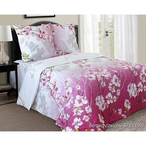 Семейный комплект постельного белья Ветка сакуры
