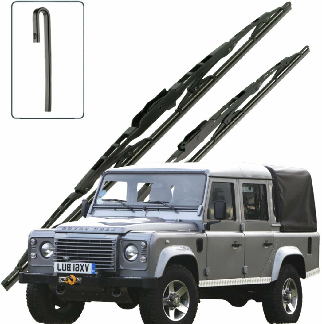 Дворники Land Rover Defender (1) 110 Ленд Ровер Дефендер пикап рест 2007 2008 2009 2010 2011 2012 2013 2014 2015 каркасные для автомобиля 350-350 2 шт