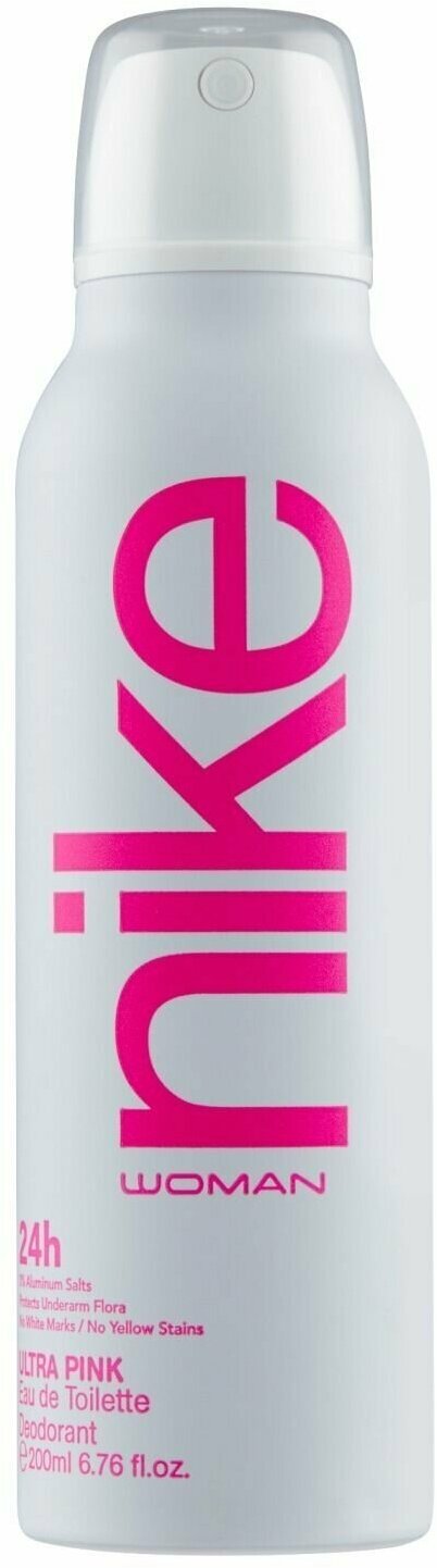 Дезодорант-спрей женский парфюмированный 24 часа Nike Ultra Pink 200 мл (Из Финляндии)