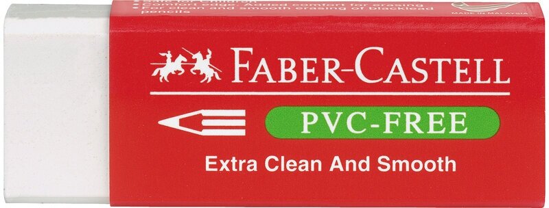 Ластик Faber-Castell PVC-Free (прямоугольный, 63x22x11мм, картонный футляр) 1шт. (189520)