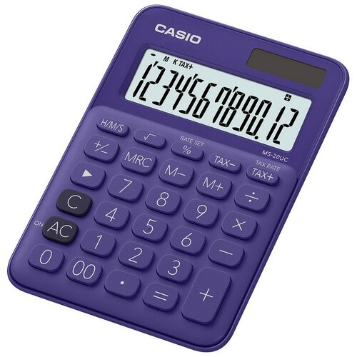 Калькулятор настольный КОМПАКТНЫЙ CASIO MS-20UC-PL 12разр. фиолетовый