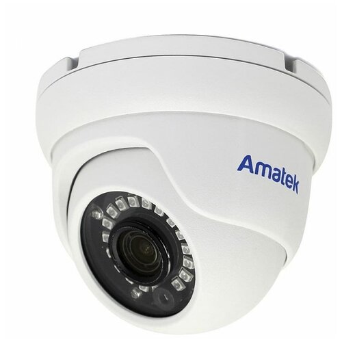 Купольная IP видеокамера 8Мп 4К с ИК подсветкой Amatek AC-IDV802A 36mm 816000₽