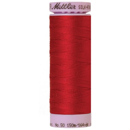 Нить для машинного квилтинга SILK-FINISH COTTON 50, 150 м 100% хлопок 0504 Country Red ( 9105-0504 )