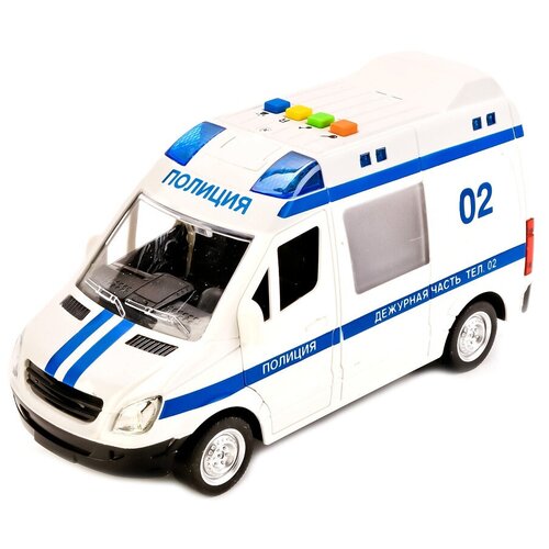Машина Технопарк микроавтобус Полиция, Дежурная часть, свет, звук WY590B