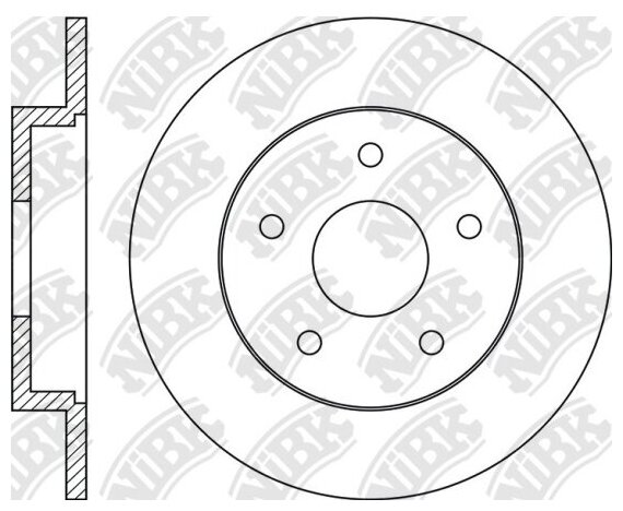 Диск тормозной Nibk RN1189, 1 шт