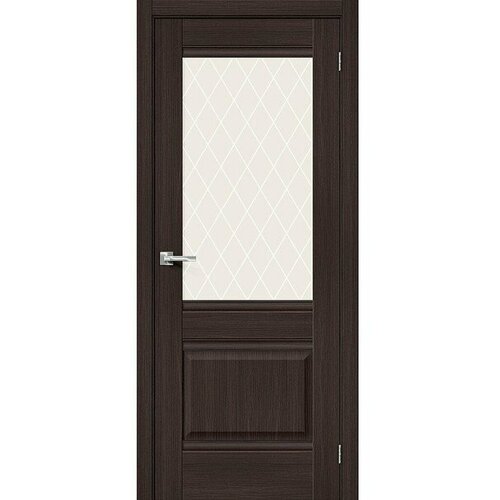 Межкомнатная дверь эко шпон prima Прима-3 остекленная Wenge Melinga mr.wood